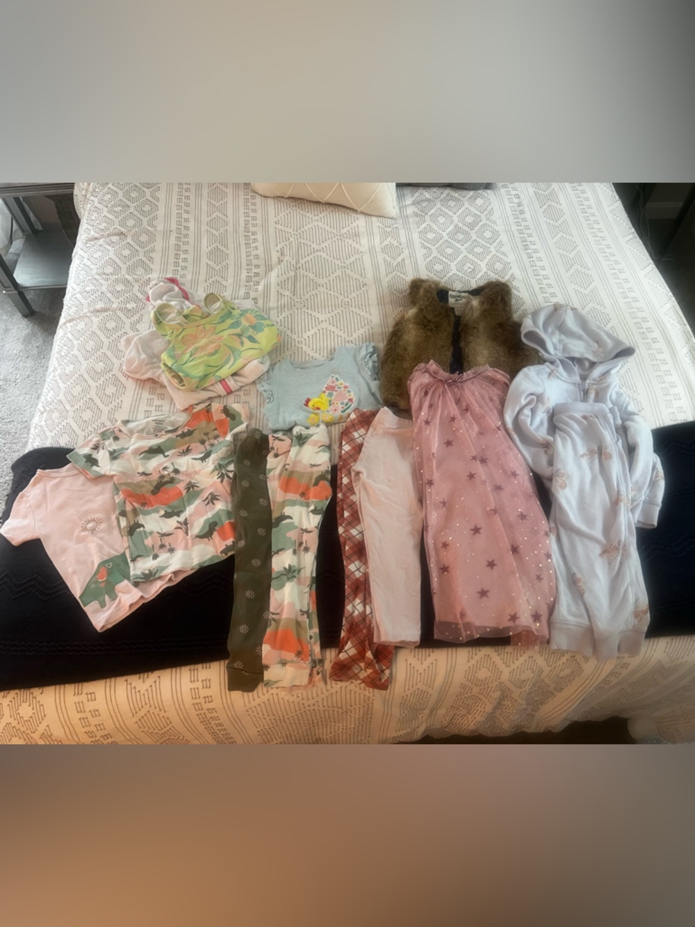 Mixed Toddler Girl Clothing Bundle with Pink Star Dress (4T)